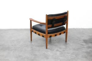 Bebop-Coja-Arne Norell-zwart leer-black leatherarmchair-fauteuil