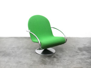 Bebop-Verner Panton Bebop-Verner Panton 1-2-3 Lounge Chair-Fritz Hansen-reupholstered-opnieuw bekleed-vintage