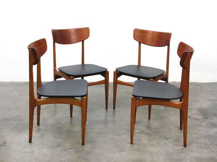 Teak houten eetkamer stoelen in Scandinavische stijl - - Bebop