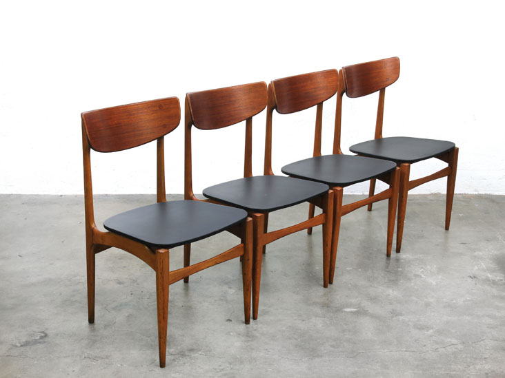 Teak houten eetkamer stoelen in Scandinavische stijl - - Bebop