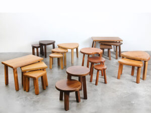 Bebop-vintage furniture-vintage webshop-wood stools-krukjes-interior-bebopvintage