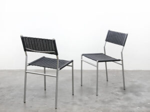 Bebop-Spectrum-Martin Visser-SE05-eetkamerstoel-zwart kunstriet-vintage furniture-bebopvintage