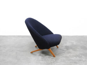 Bebop-Artifort-The Ruth-lounge chair-donkerblauwe boucle-darkblue-1950
