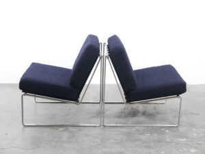 Bebop-Artifort-Fauteuil Serie 024-Kho Liang Ie-vintage design-bebopvintage-reupholstered-blauw boucle