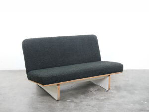 Bebop-Artifort C671-Kho Liang ie-two seater-green boucle-vintage furniture-bebopvintage