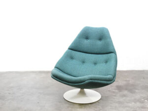 Bebop-Artifort-Model F590-Geoffrey Harcourt-wollen tweed stof-reupholstered-vintage-design