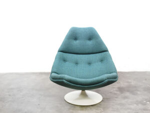 Bebop-Artifort-Model F590-Geoffrey Harcourt-wollen tweed stof-reupholstered-vintage-design