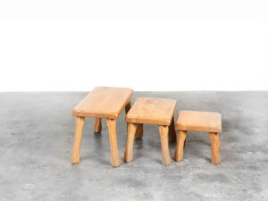 Bebop-Mimiset-3 nesting tables-eiken hout-vintage furniture-bebopvintage