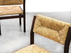 Bebop-Pastoe SA07 tafelstoelen met riet-Cees Braakman-vintage furniture-bebopvintage