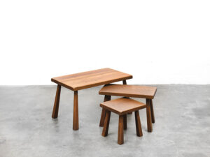 Bebop-mimiset donker vierkant 3 stuks-nesting tables-vintage furniture-bebopvintage