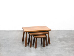 Bebop-mimiset donker vierkant 3 stuks-nesting tables-vintage furniture-bebopvintage