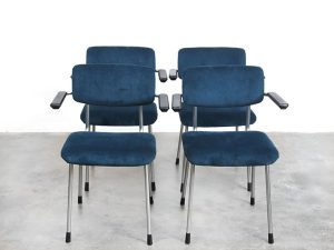Bebop-Gispen 1235 Dining chairs-NV Gispen-vintage furniture-bebopvintage