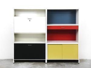 Bebop-Gispen kast hoog 2 luik-Gispen systeem 5600-A.R.Cordemeijer-modulair systeem-vintage furniture-bebopvintage