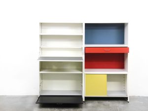 Bebop-Gispen kast hoog 2 luik-Gispen systeem 5600-A.R.Cordemeijer-modulair systeem-vintage furniture-bebopvintage