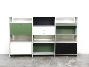 Bebop-Gispen kast hoog 3 luik-Gispen systeem 5600-A.R.Cordemeijer-modulair systeem-vintage furniture-bebopvintage