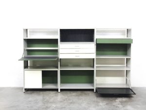 Bebop-Gispen kast hoog 3 luik-Gispen systeem 5600-A.R.Cordemeijer-modulair systeem-vintage furniture-bebopvintage
