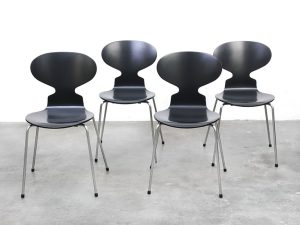 Bebop-Miertjes stoelen zwart-Arne Jacobsen-Fritz Hansen-vintage furniture-bebopvintage