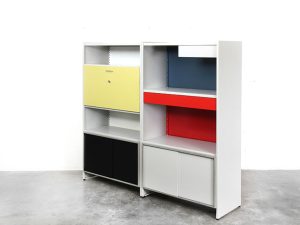 Bebop-Gispen kast hoog 2 luik-Gispen systeem 5600-A.R.Cordemeijer-modulair systeem-vintage furniture-bebopvintage