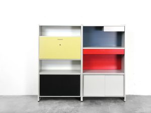 Bebop-Gispen kast hoog 2 luik-Gispen systeem 5600-A.R.Cordemeijer-modulair systeem-vintage furniture-bebopvintage