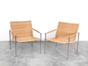 Bebop-Martin Visser-SZ01-Spectrum-Rieten Fauteuil-vintage furniture-bebopvintage
