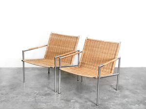 Bebop-Martin Visser-SZ01-Spectrum-Rieten Fauteuil-vintage furniture-bebopvintage