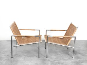 Bebop-Martin Visser-SZ01-Spectrum-Rieten Fauteuil-vintage furniture-bebopvintage
