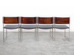 Bebop-Pastoe SM08-eetkamerstoelen-palissander-Cees Braakman-vintage furniture-bebopvintage