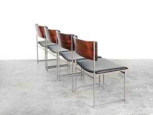 Bebop-Pastoe SM08-eetkamerstoelen-palissander-Cees Braakman-vintage furniture-bebopvintage